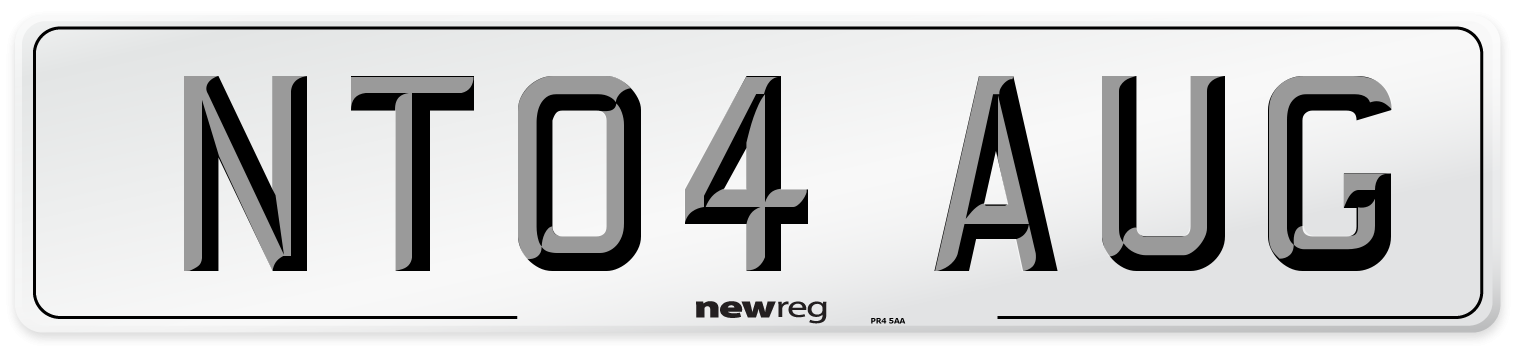 NT04 AUG Number Plate from New Reg